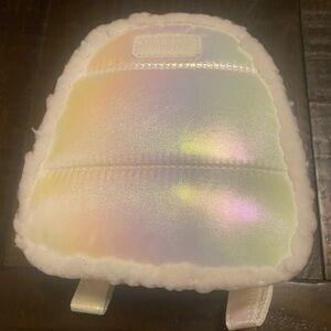 NWT. Bath and Body Works Iridescent mini backpack.